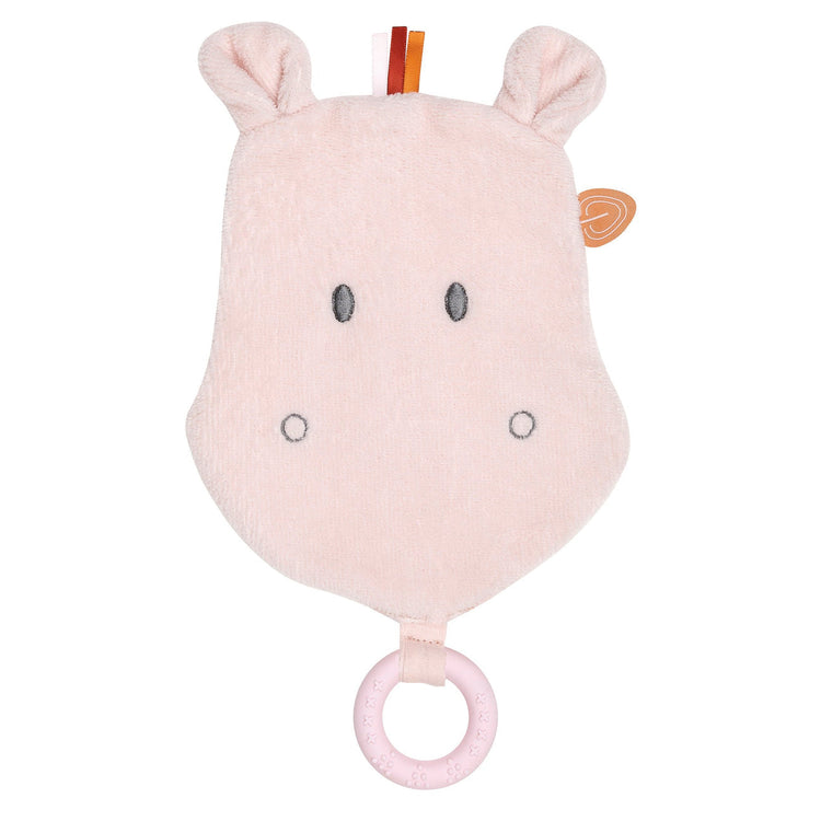 SUSIE & BONNIE.Comforter Doudou with Silicon Teether Hippo Susie and Bonnie
