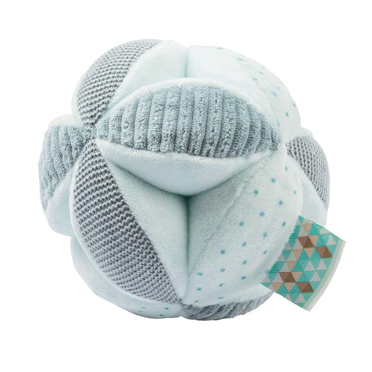 LAPIDOU. Fabric Ball with Sounds and Handles (Light Green)
