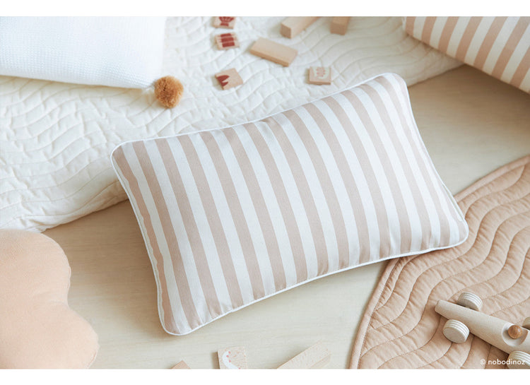ST GERMAIN. Μαξιλάρι Jazz Blue Thin Stripes/ Natural 45X30