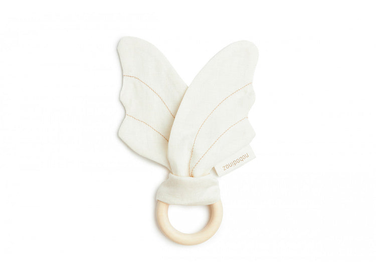 LIN FRANCAIS WINGS TEETHER RING 21X7 OFF WHITE