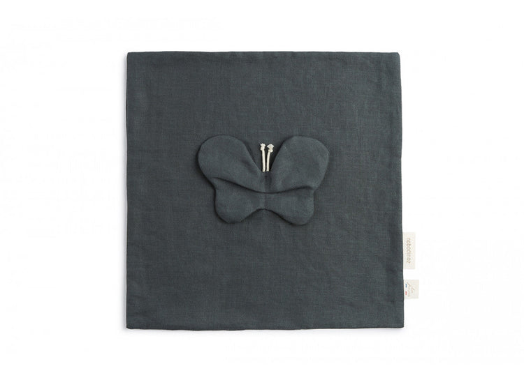 LIN FRANCAIS BUTTERFLY DOUDOU 32X32 GREEN BLUE