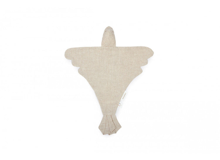 LIN FRANCAIS BIRD DOUDOU 40X48 GREIGE
