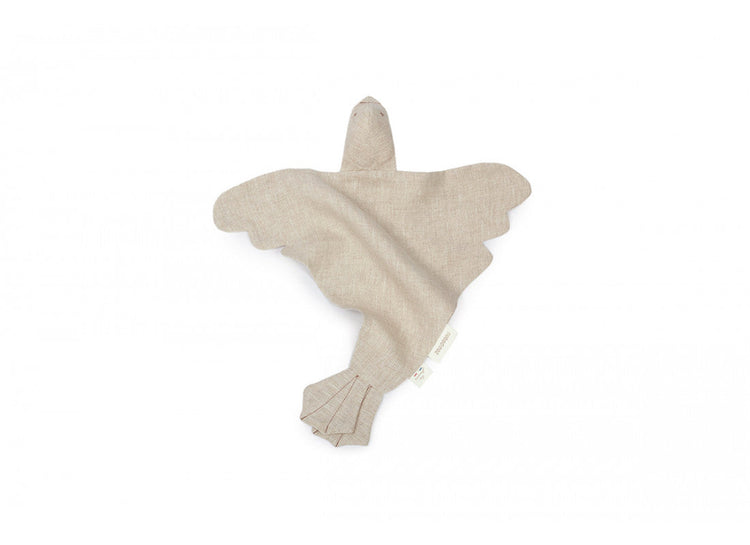 LIN FRANCAIS BIRD DOUDOU 40X48 GREIGE