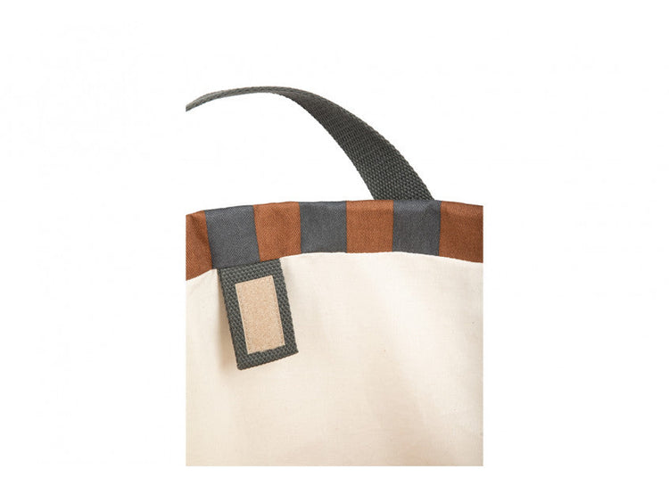 MAJESTIC. Καλάθι παιχνιδιών Blue Brown Stripes