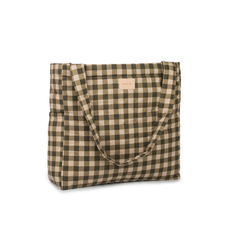 HYDE PARK. XXL changing bag Green Checks 42x37x14