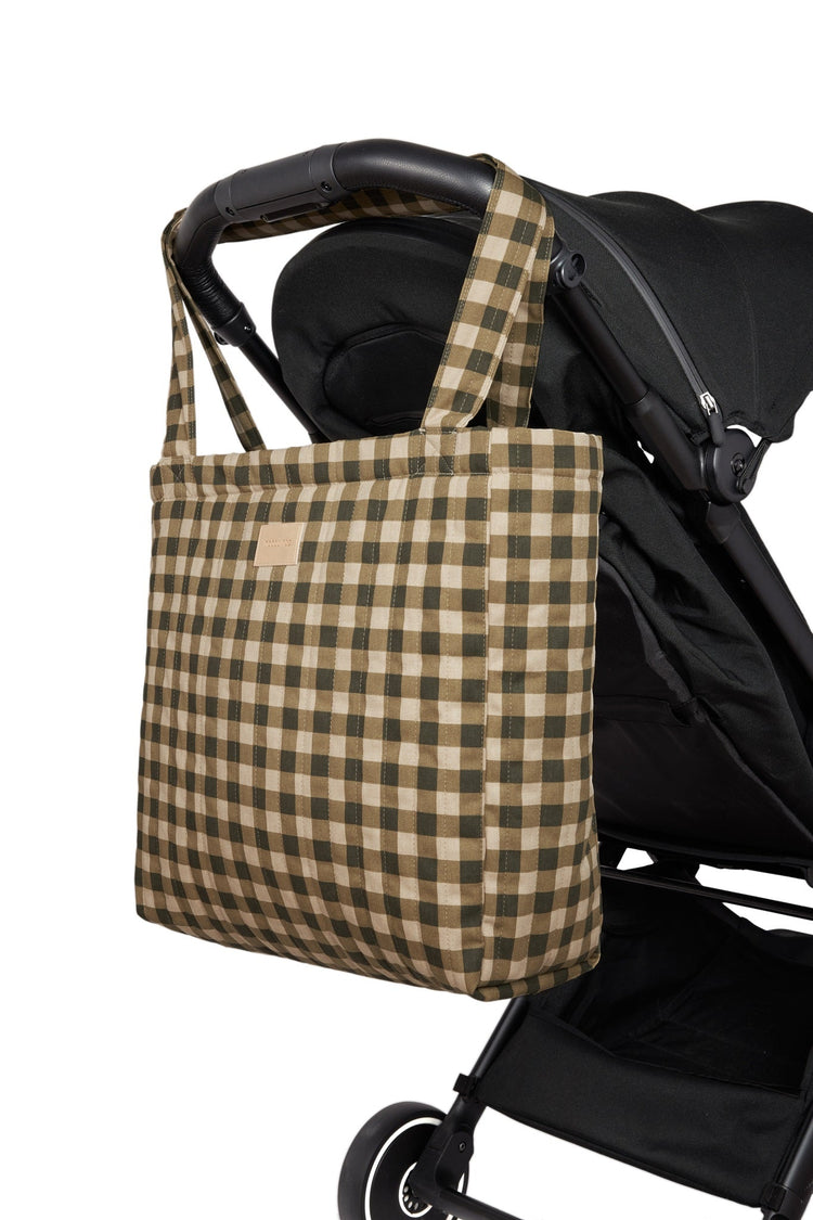HYDE PARK. XXL changing bag Green Checks 42x37x14