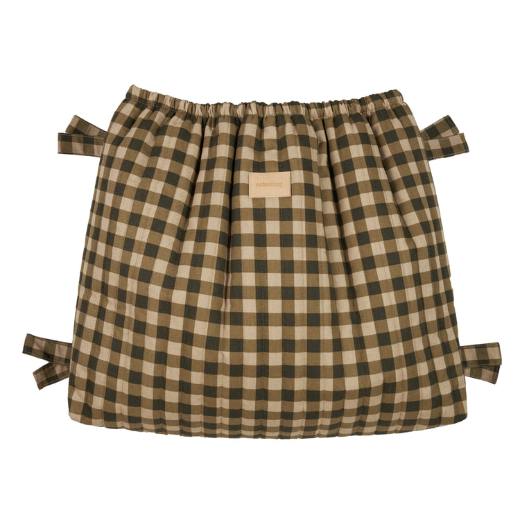 HYDE PARK. Storage stroller bag Green Checks 50x42x10