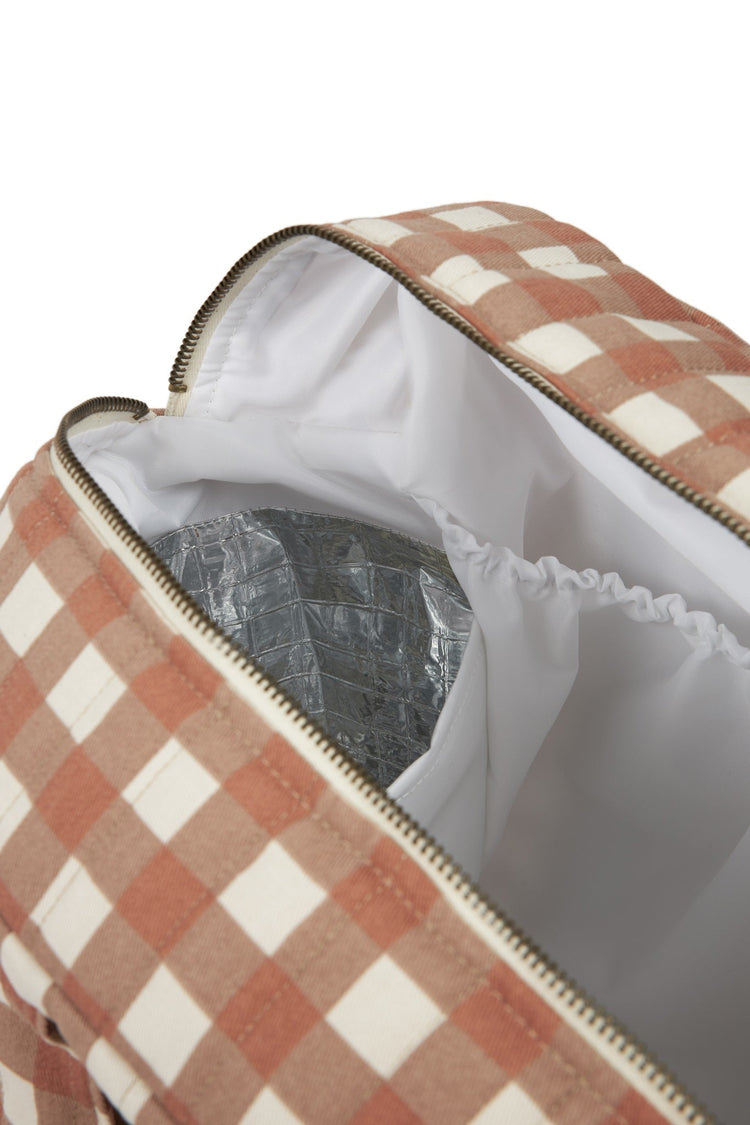 HYDE PARK. Waterproof stroller bag Terracotta Checks 38x33x16