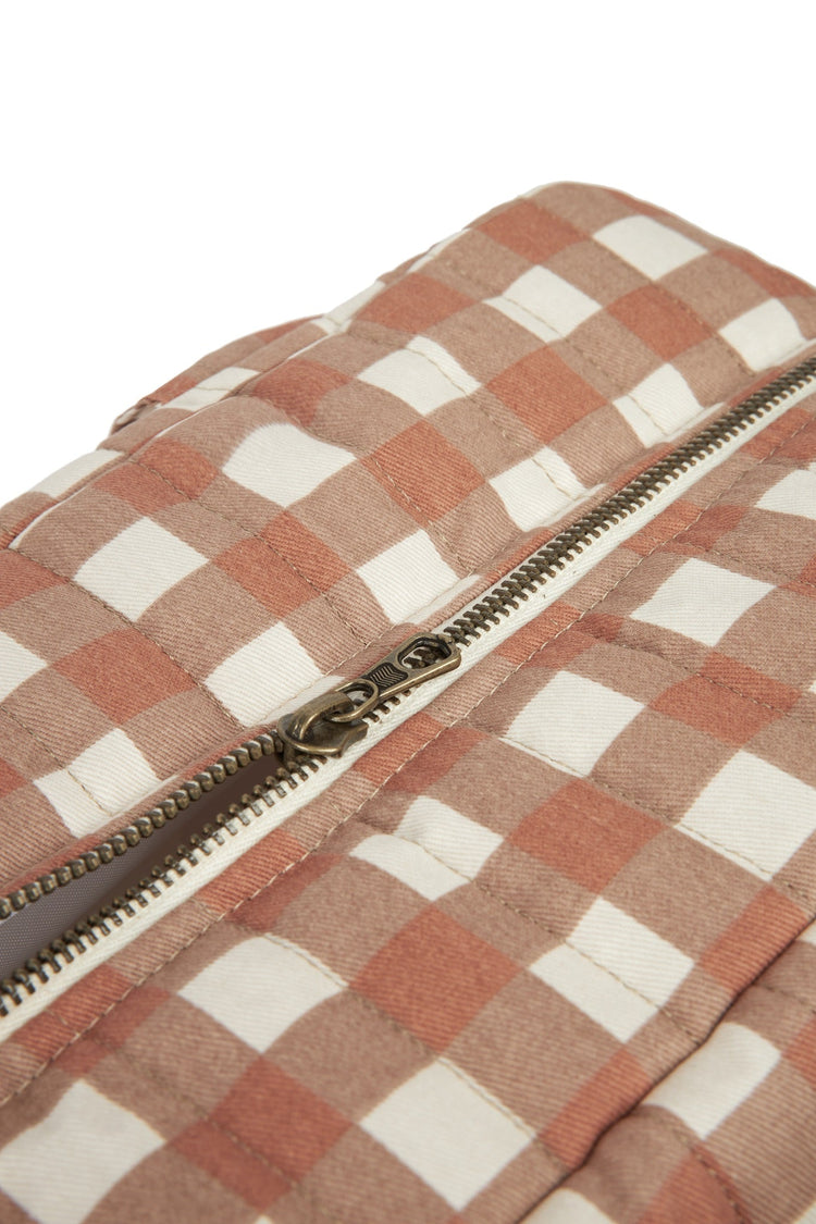 HYDE PARK. Waterproof stroller bag Terracotta Checks 38x33x16