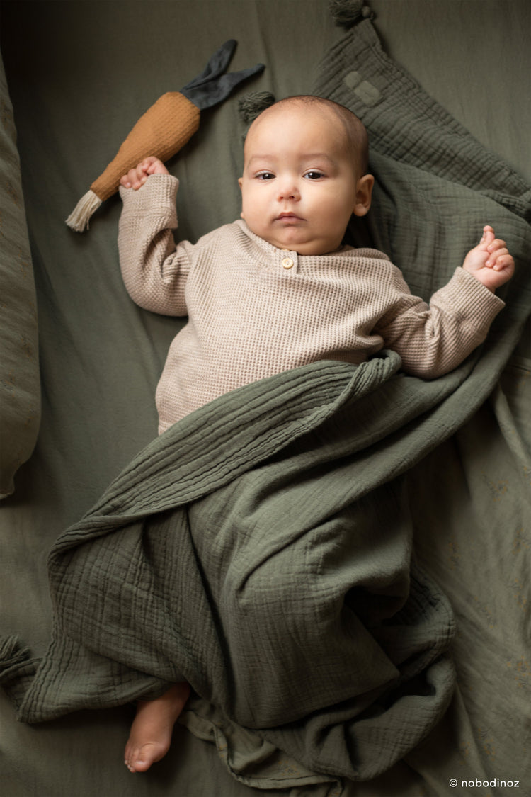 WABI SABI. Double muslin blanket Vetiver 65x100