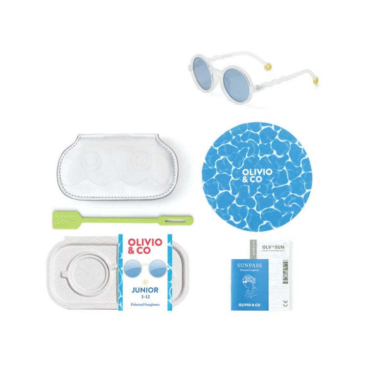 OLIVIO & CO. Junior round sunglasses - Deep Sea Jellyfish White 5-12y