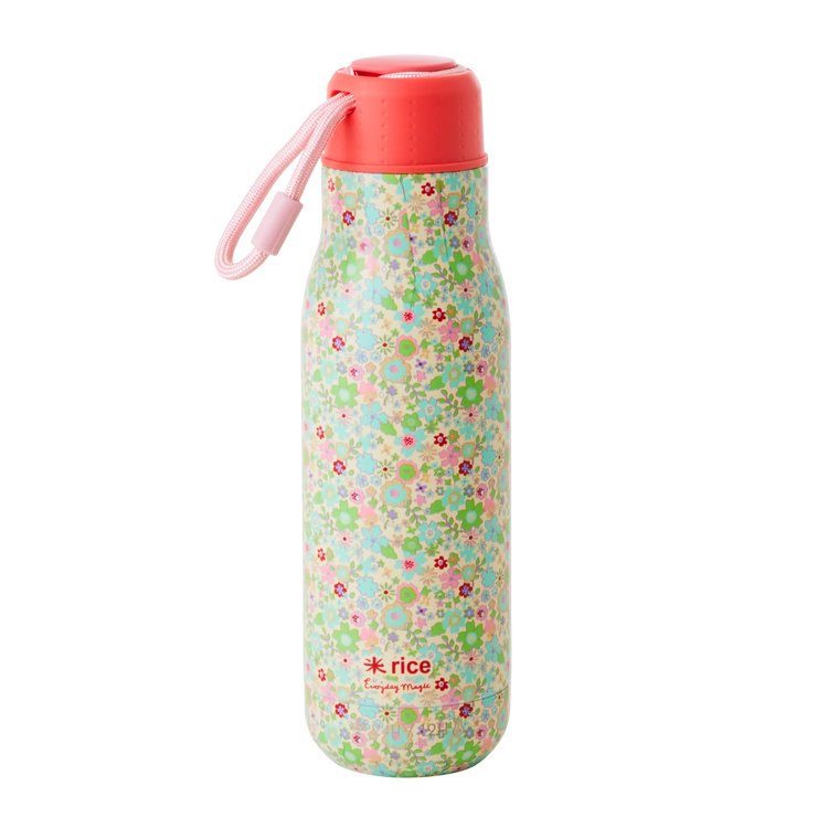 RICE. Stainless Steel Thermo bottle - Flowers (green)