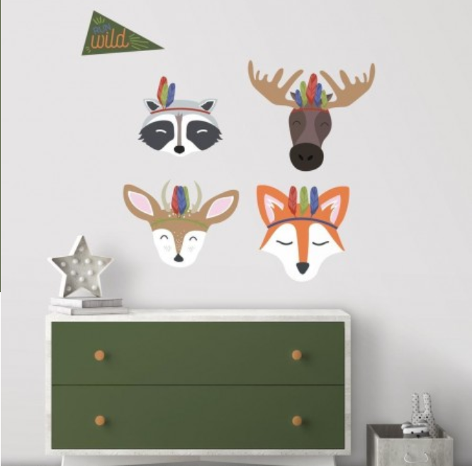 RoomMates. Wall decals Big Forest animals