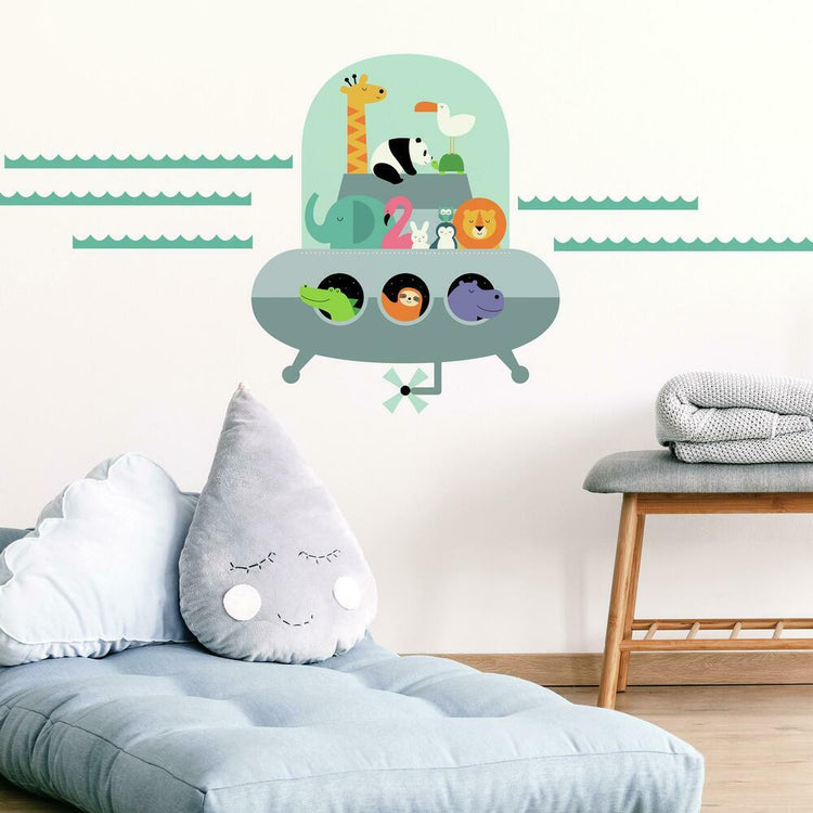 RoomMates. Αυτοκόλλητα τοίχου "Ζωάκια-ufo"