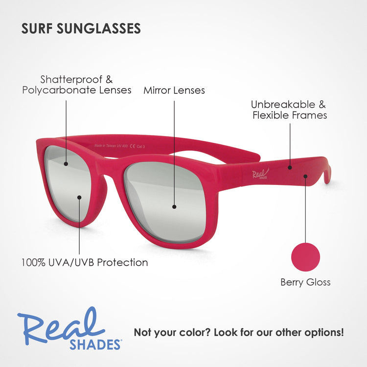 REAL SHADES. Surf sunglasses for Toddlers Berry Gloss