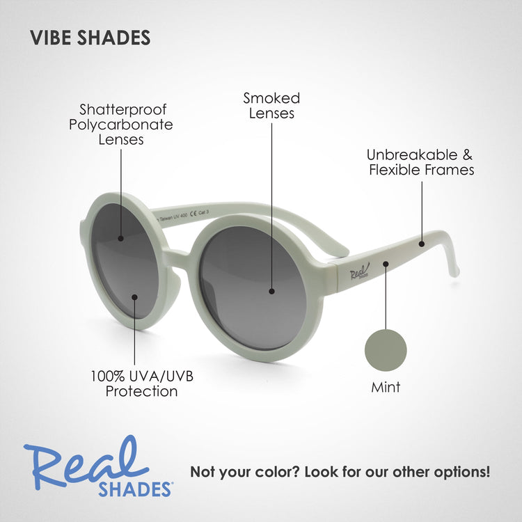 REAL SHADES. Vibe sunglasses for Kids Mint