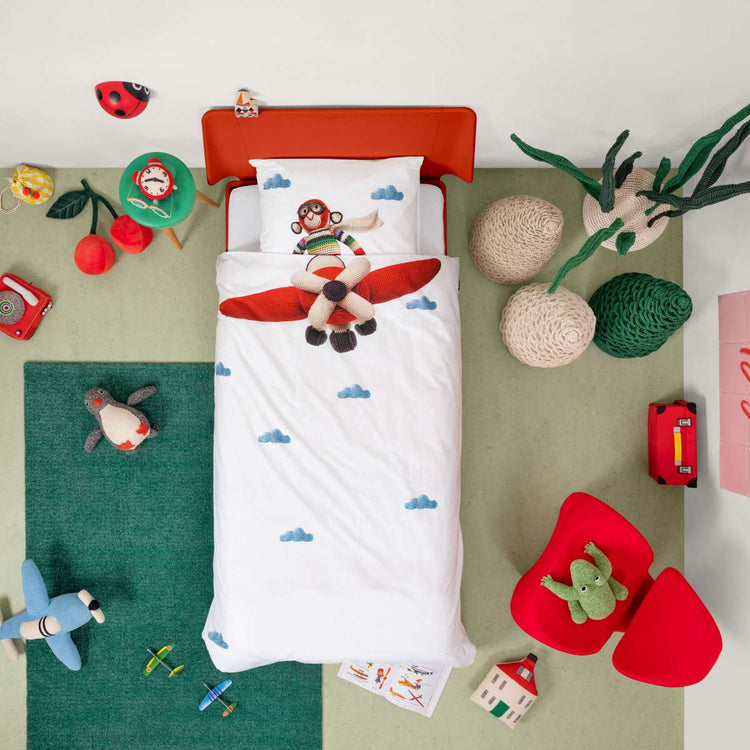 SNURK. Duvet cover set Monkey Pilot 160Χ220 - 50Χ70