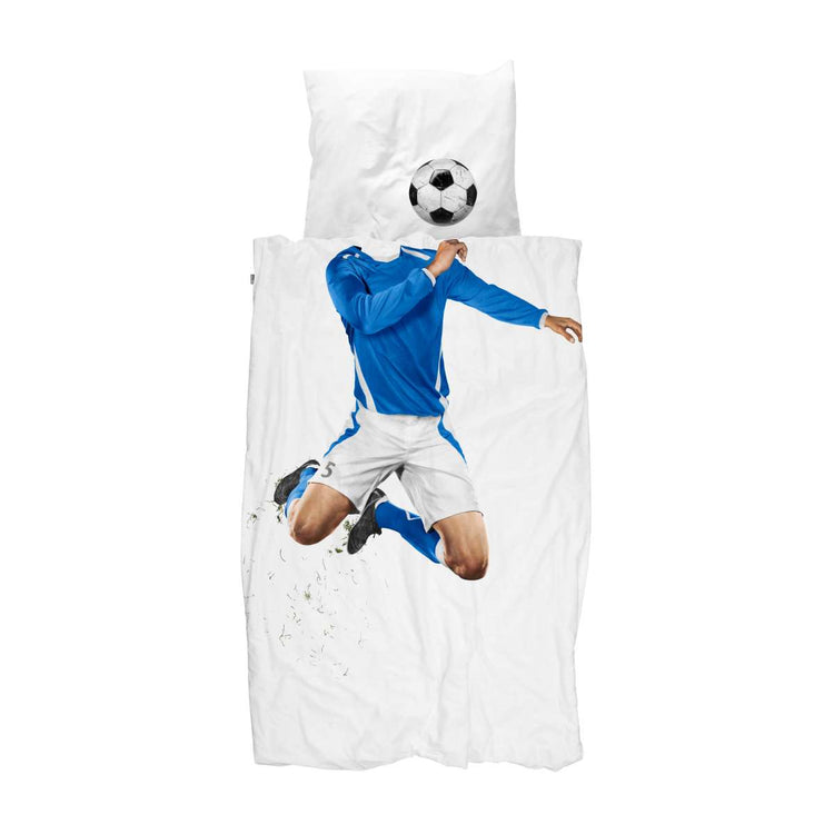 SNURK. Duvet cover set Soccer Champ 160x220-50x70 (blue)