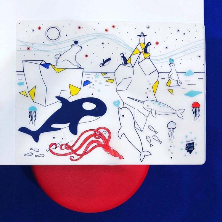 SUPER PETIT. Colouring placemat Artiste on an Iceberg