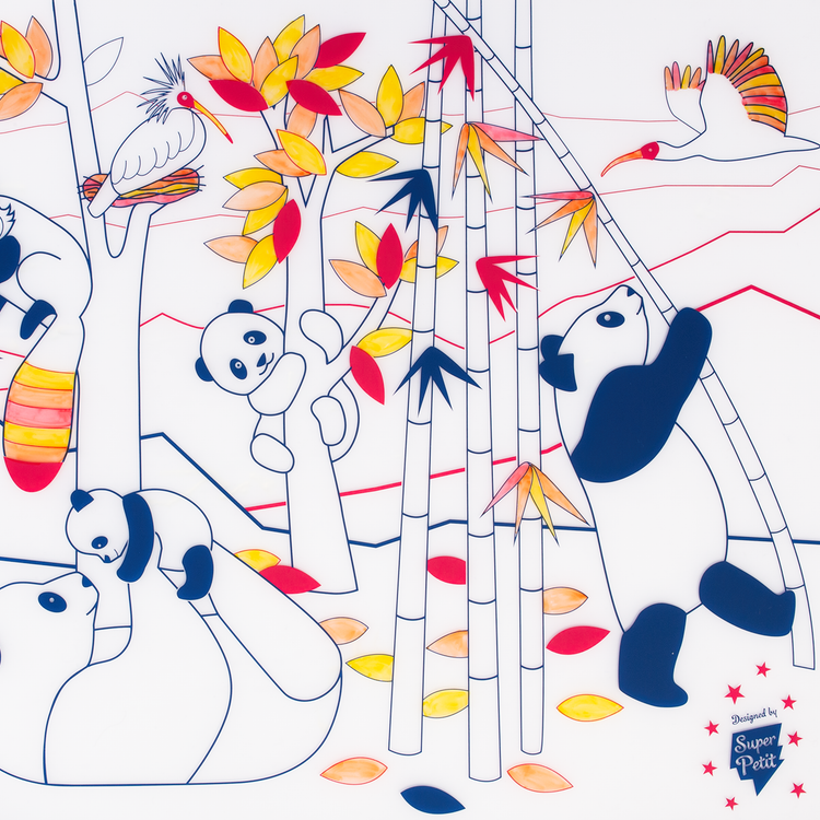 SUPER PETIT. Σουπλά σιλικόνης για ζωγραφική "Panda Wildlife"