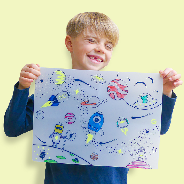 SUPER PETIT. Colouring placemat Artiste Space