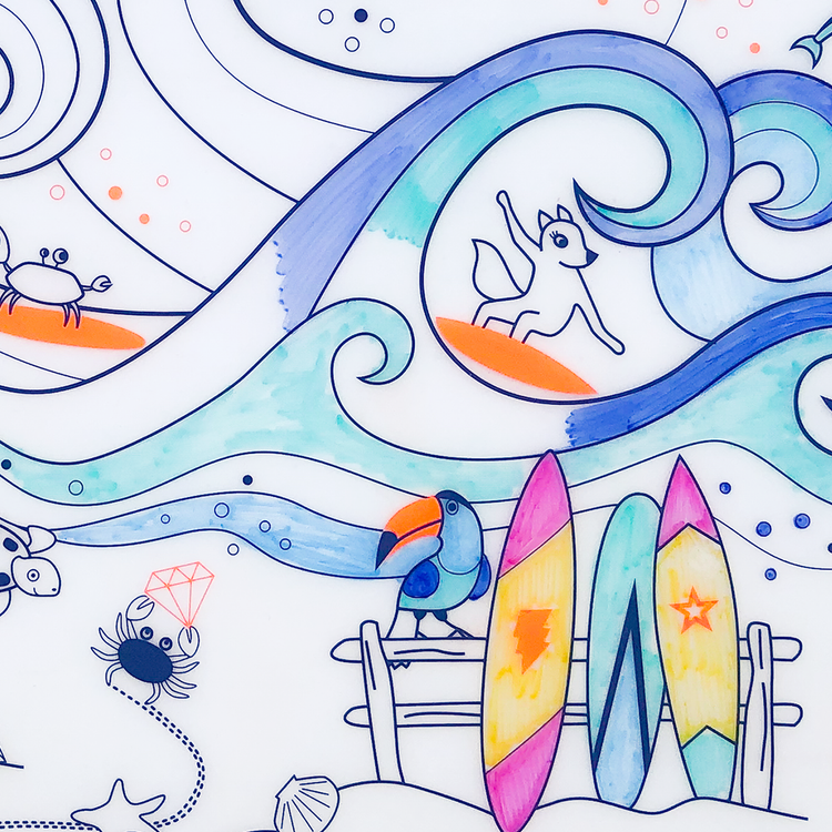 SUPER PETIT. Σουπλά σιλικόνης για ζωγραφική Artiste "Surf"