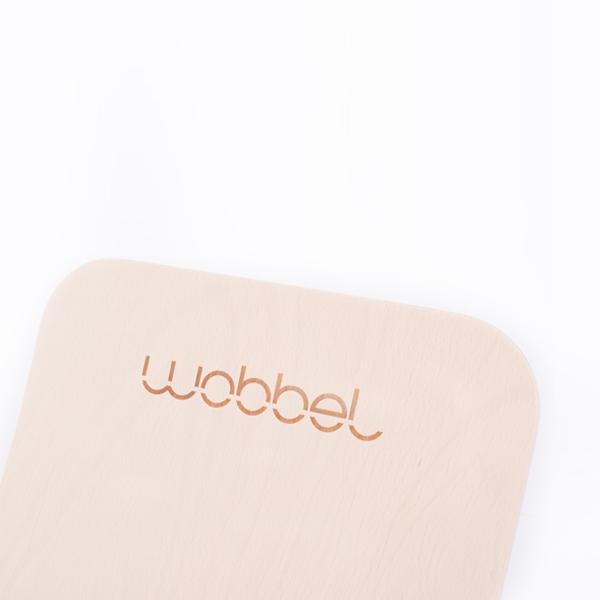 WOBBEL. Wooden Balance Board with Felt (Natural-Soft Gray)
