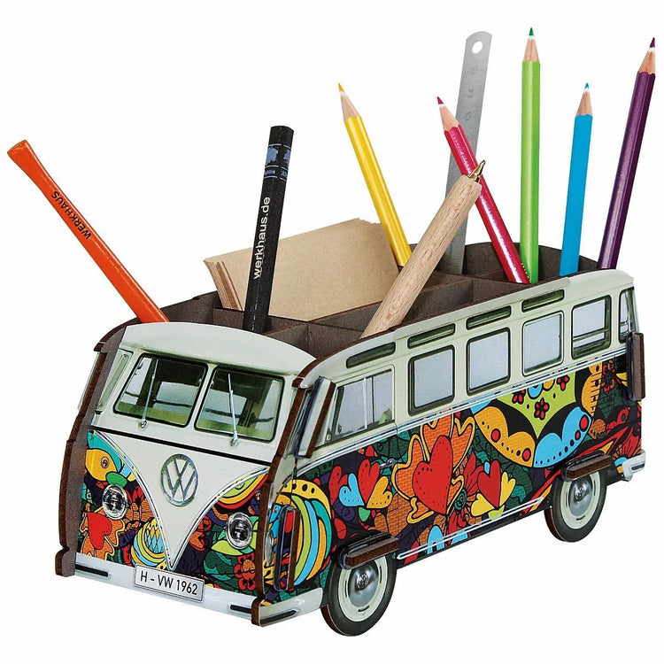 WERKHAUS. Μολυβοθήκη λεωφορείο "VW T1 Popart Hearts" (πολύχρωμο)